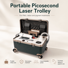 LASER FacialPure 4.0 Przenośny Laser Pikosekundowy w Walizce – Bezinwazyjne Usuwanie Tatuażu i Makijażu Permanentnego Brwi