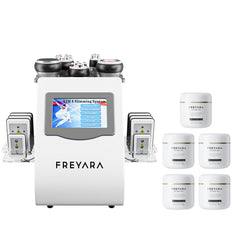 FREYARA Urządzenie do Kawitacji 40K 6w1 + 5 Opakowań Żelu Pielęgnacyjnego FREYARA po 300 g