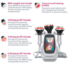 5w1 80K Maszyna Kawitacyjna z Falami Radiowymi, Ultradźwiękowy System Wyszczuplający Ciało, Urządzenie do Spalania Tłuszczu i Masażu Cellulitu