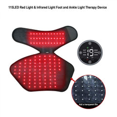 LED-FeetRepair G33 – urządzenie do terapii światłem czerwonym i podczerwonym na stopy i kostkę z 115 diodami LED (opakowanie pojedyncze), łagodzenie artretyzmu stóp, skręceń i bólu mięśni
