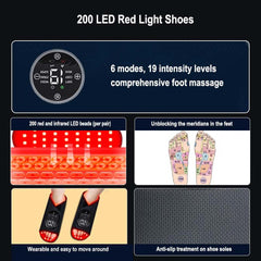 LED-FeetRepair P23 – Buty do terapii światłem czerwonym i podczerwonym, 200 diod LED, ulga w bólu stóp, poprawa krążenia krwi i regeneracji