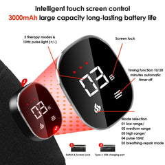 Bezprzewodowa terapia światłem czerwonym LED na kolano – 56 diod LED, bateria 3000 mAh, ulga w bólu stawów, artretyzmie i urazach sportowych
