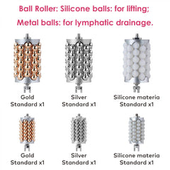 Urządzenie do masażu Inner Ball Roller z 2 uchwytami – terapia kompresji i mikrowibracji z czerwonym i niebieskim LED do modelowania sylwetki, drenażu limfatycznego, redukcji cellulitu, rozluźnienia mięśni i ujędrniania skóry