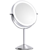 LED Lusterko do Makijażu Powiększenie 1x/7x ze Swiatłami, 8" Dwustronny, 3 Tryby Oświetlenia, Sterowanie Dotykowe, Ladowanie USB