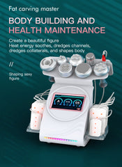 9w1 80K RF Ultradzwiękowa Kawitacja, Podkładki EMS i Laser, Urządzenie do Liposukcji i Wyszczuplania, RF do Twarzy i Modelowania, Masażer Próżniowy do Salonu SPA