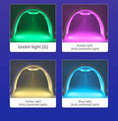 7-kolorowa maska LED do terapii światłem twarzy, 170 diod LED z funkcją nano mgiełki, fotodynamiczne urządzenie kosmetyczne PDT przeciwzmarszczkowe i odmładzające