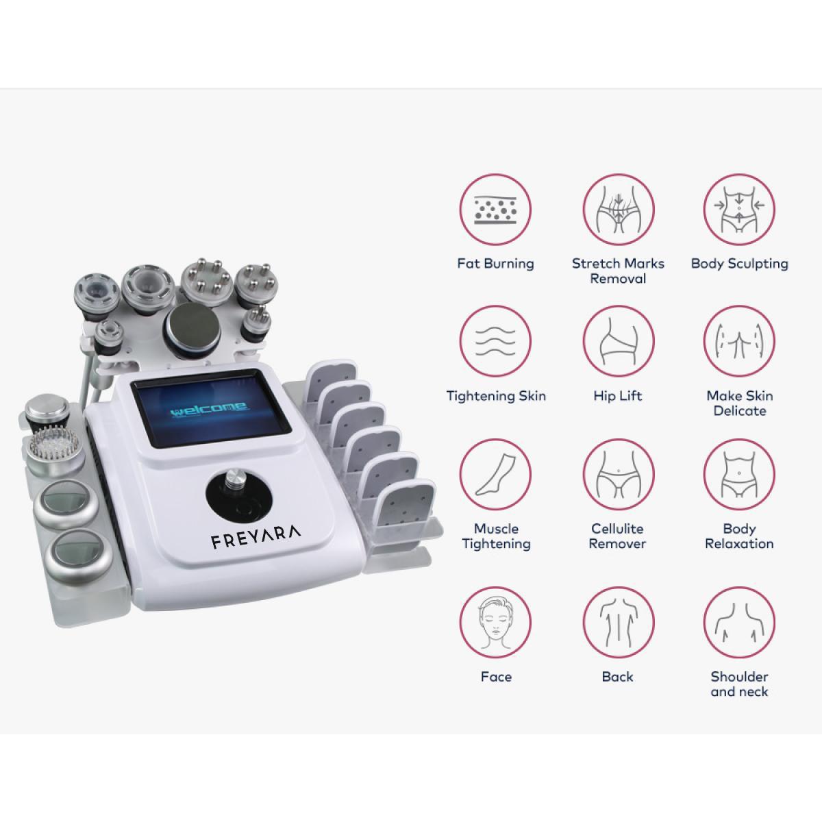 80K 11w1 Urządzenie RF z Kawitacją Ultradźwiękową z 6 Paskami EMS/Lipolaser, Profesjonalny System Modelowania Sylwetki, Antycellulitowy Masażer do Salonu i SPA