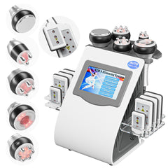 6w1 40K RF próżniowa maszyna ultradźwiękowa do kawitacji, masażer do ciała do salonu SPA lub użytku domowego, wielofunkcyjne głowice i podkładki, wtyczka UK