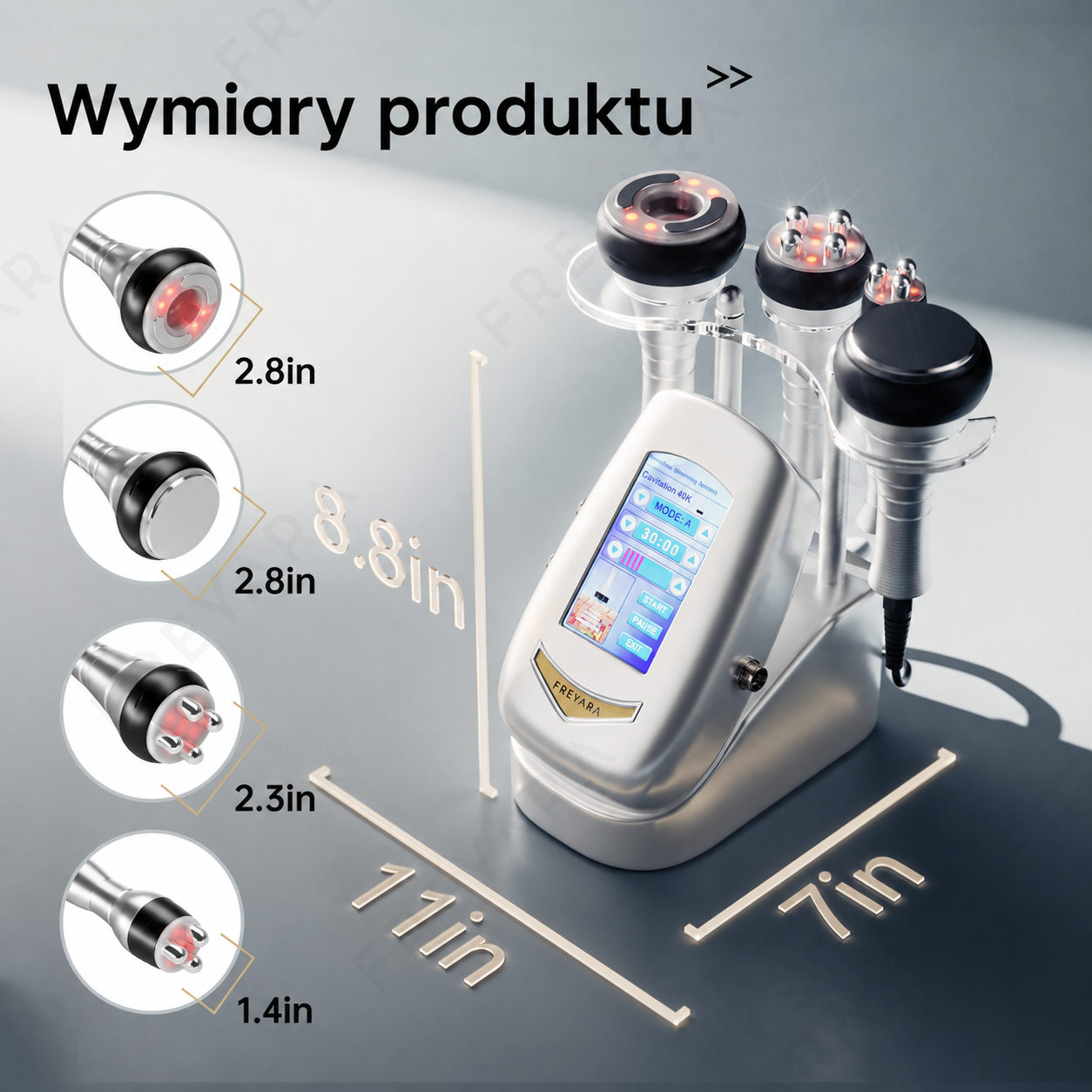 40K 4w1 RF Ultradzwiękowa Kawitacja Vacuum, Urządzenie do Liposukcji i Wyszczuplania, Twarz, Ramiona, Talię, Brzuch, Nogi