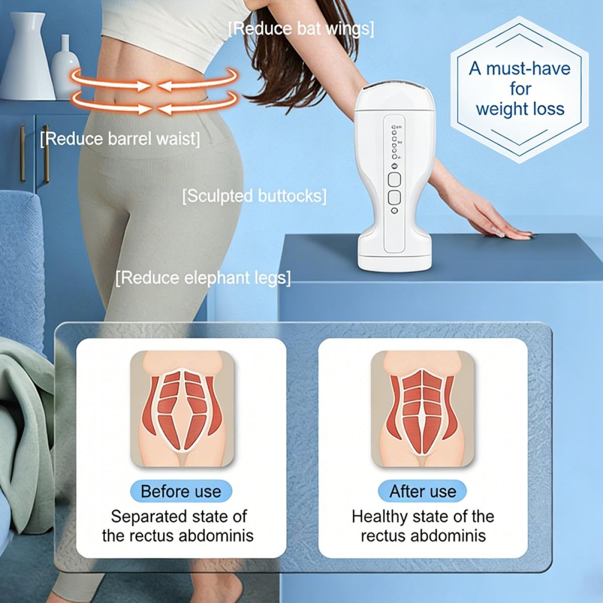 UC - BodySlim 3.0, nieinwazyjne urządzenie do redukcji tkanki tłuszczowej za pomocą ultradźwięków, przeznaczone do brzucha, ud, ramion i bioder