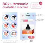 System Kawitacji Ultradźwiękowej 80k RF z Próżnią 6w1, do Spalania Tłuszczu, Odchudzania i Modelowania Ciała, z Elektrodami EMS