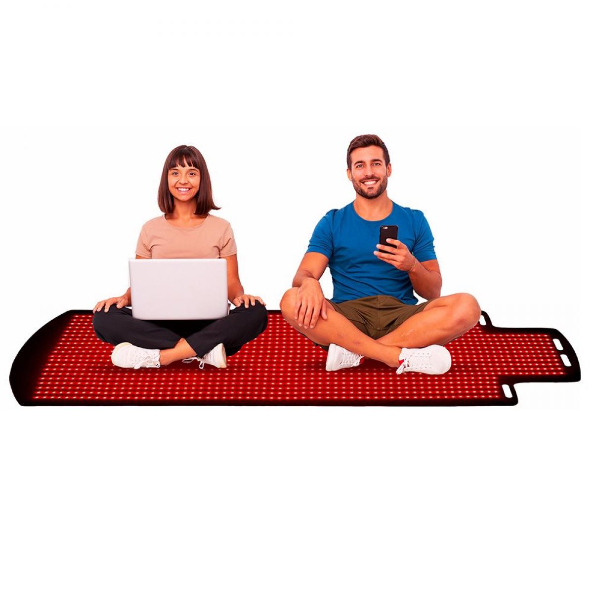 Duża mata do terapii światłem czerwonym 190 × 80 cm, 1300 diod LED 660 nm + 850 nm światło podczerwone do ciała, pleców, talii, barków i kolan – łagodzenie bólu stawów, poprawa snu