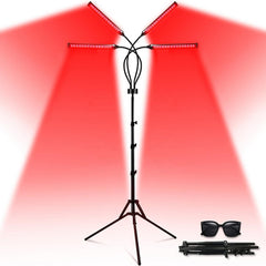 Panel do terapii światłem czerwonym LED na podczerwień 2 długości fali, pełne ciało, urządzenie 4-głowicowe z 660 nm i 850 nm bliskiej podczerwieni do twarzy, mięśni, ciała i pielęgnacji skóry