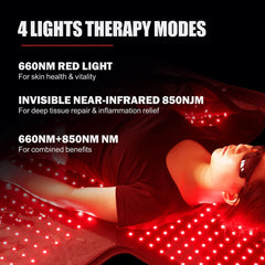 Śpiwór do terapii światłem czerwonym 200 × 240 cm, 2184 diody LED 660 nm + 850 nm światło podczerwone do ciała – wspomaganie redukcji tkanki tłuszczowej, łagodzenie bólu i poprawa jakości snu