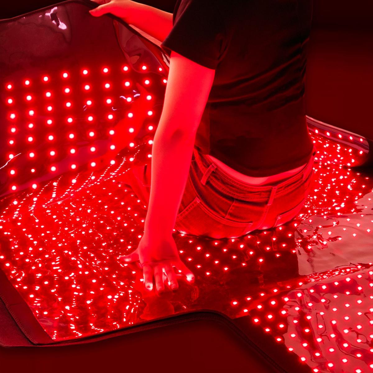 Śpiwór do terapii światłem czerwonym 200 × 240 cm, 2184 diody LED 660 nm + 850 nm światło podczerwone do ciała – wspomaganie redukcji tkanki tłuszczowej, łagodzenie bólu i poprawa jakości snu