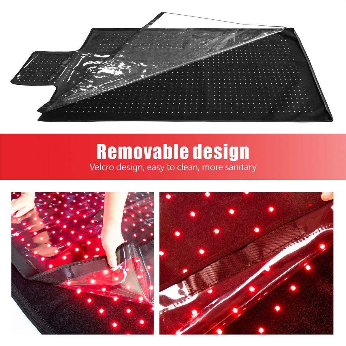Śpiwór do terapii światłem czerwonym 200 × 240 cm, 2184 diody LED 660 nm + 850 nm światło podczerwone do ciała – wspomaganie redukcji tkanki tłuszczowej, łagodzenie bólu i poprawa jakości snu