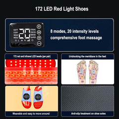 LED-FeetRepair P13 – Buty do terapii światłem czerwonym i podczerwonym, 172 diody LED, ulga w bólu stóp, poprawa krążenia krwi i regeneracji