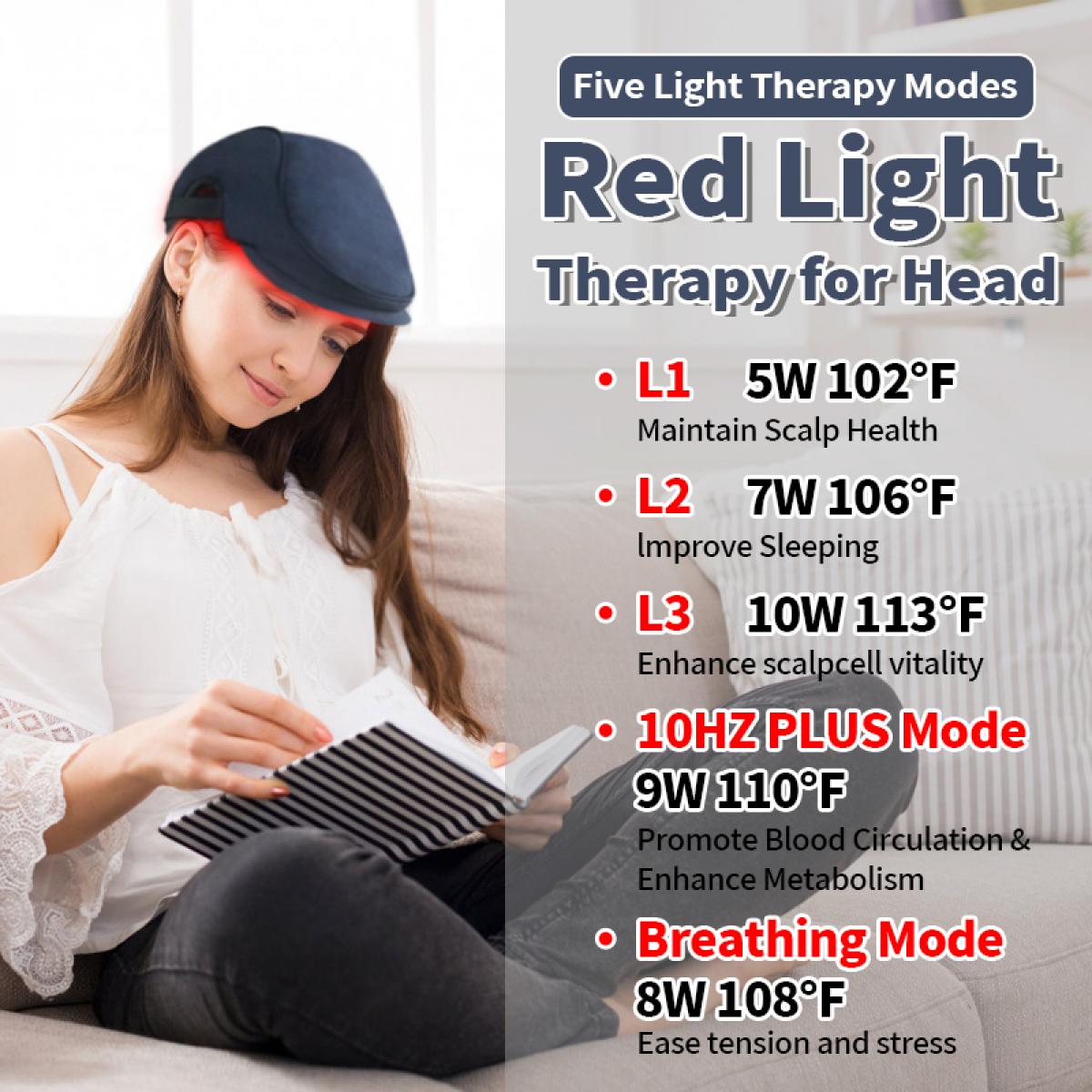 FREYARA bezprzewodowa czapka do terapii światłem LED (84 diody LED), wspomaga zdrowszy wzrost włosów, bateria 1800 mAh, ładowalna i przenośna