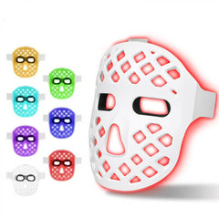 FREYARA LED-FacialGlow 5D, profesjonalna bezprzewodowa maska do terapii światłem LED w 8 kolorach, na trądzik, zmarszczki, stymulację kolagenu i odmładzanie skóry