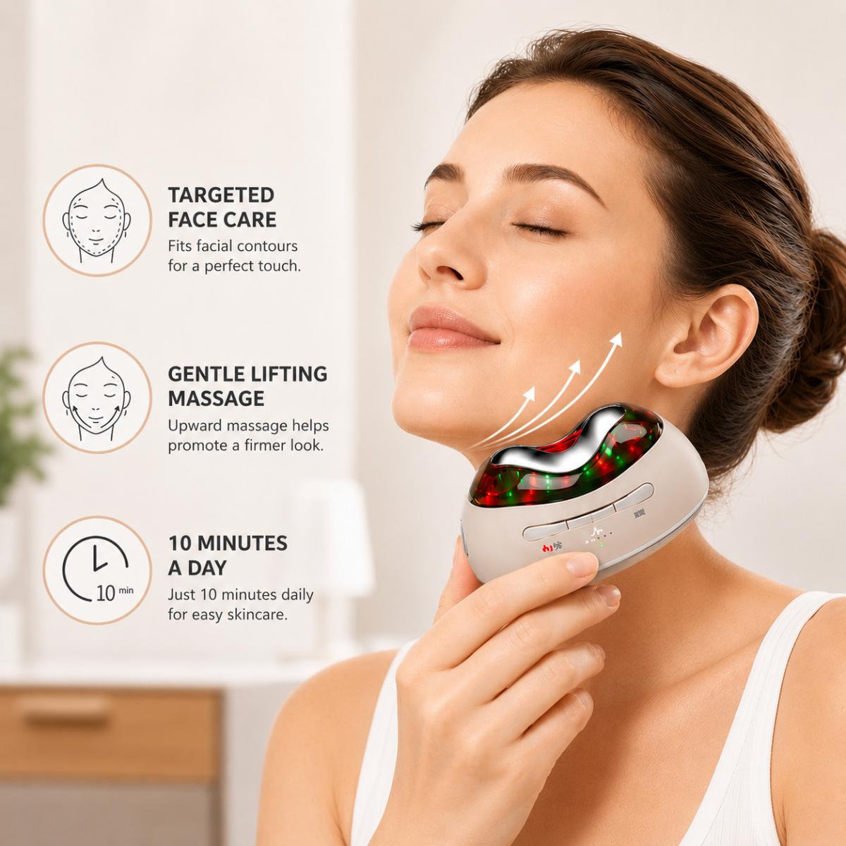 EMS-FacialGlow HC2501 – Dwutrybowe Urządzenie Kosmetyczne, Moc Rozjaśniania i Anti-Aging z Terapią Ciepłem i Zimnem