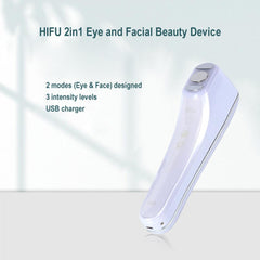 HIFU - FacialDefy 3.0 Lite, urządzenie HIFU 2w1 do twarzy i okolic oczu z mikroogniskowaną ultradźwiękową technologią, stymuluje produkcję kolagenu i redukuje zmarszczki