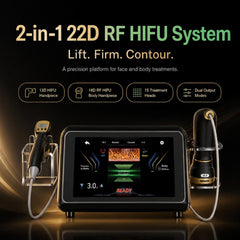 FREYARA HIFU FacialDefy 6.0, Profesjonalne urządzenie kosmetyczne 2w1 HIFU i RF do ujędrniania skóry, liftingu twarzy i modelowania sylwetki
