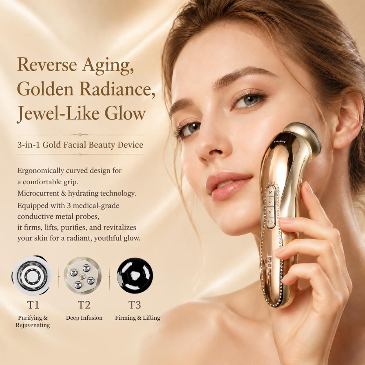 Urządzenie do Twarzy Anti-Aging FREYARA RF EMS LED do Użytku Domowego – Redukcja Zmarszczek, Ujędrnianie, Lifting i Odmładzanie dla Promiennej Skóry