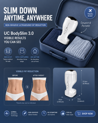 UC - BodySlim 3.0, nieinwazyjne urządzenie do redukcji tkanki tłuszczowej za pomocą ultradźwięków, przeznaczone do brzucha, ud, ramion i bioder