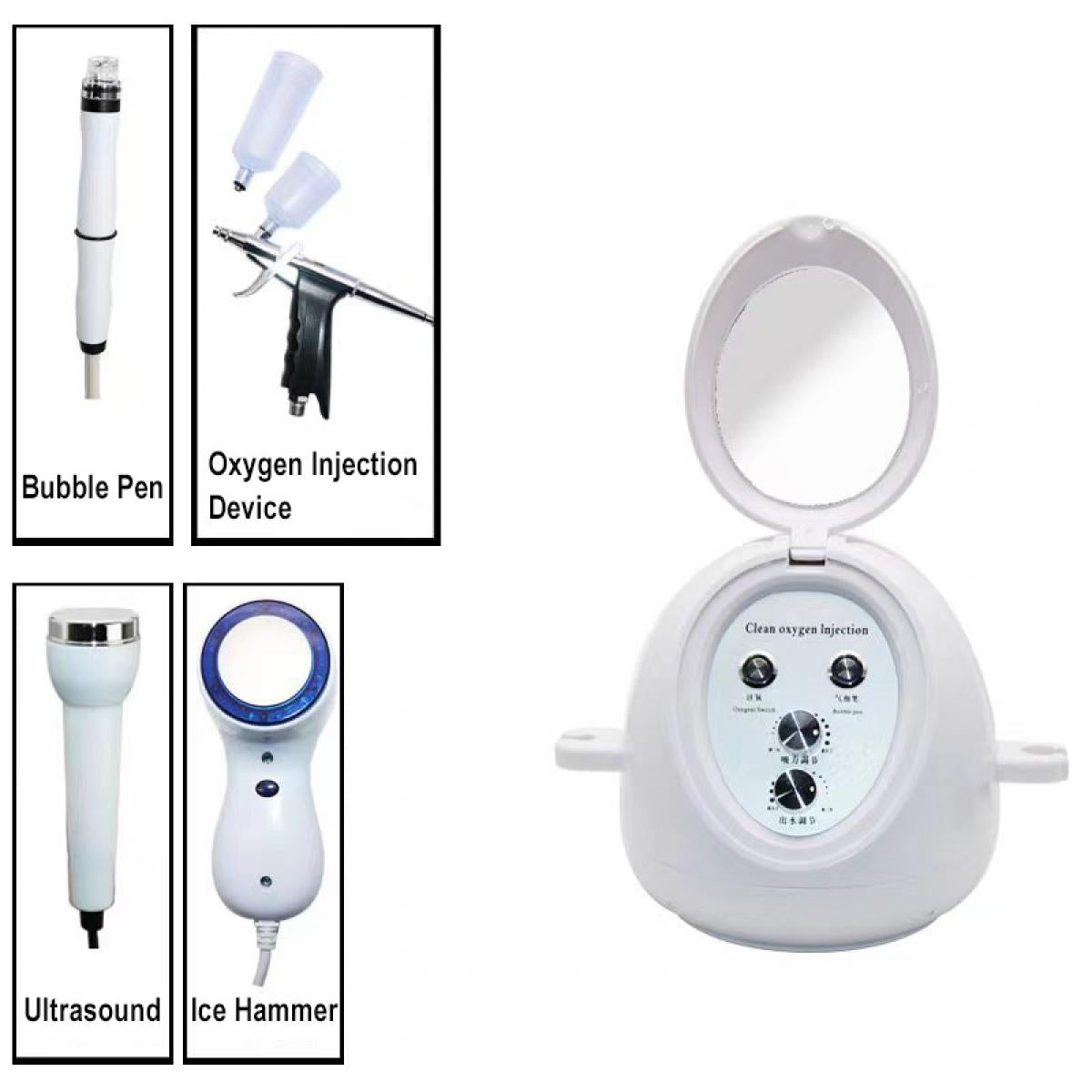 HOBA – FacialClean 4w1 Urządzenie Hydrafacial do oczyszczania porów, usuwania zaskórników i infuzji serum, Kompleksowa pielęgnacja z technologią mikropęcherzyków, Profesjonalne efekty Spa w domu