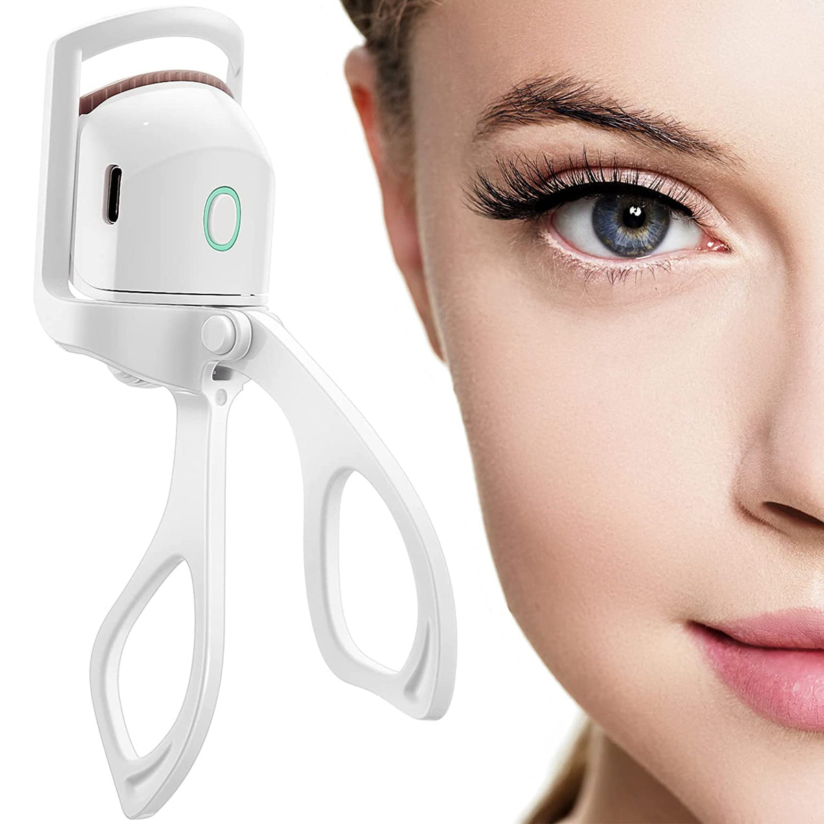 Elektryczna Podgrzewana Zalotka do Rzęs, Szybkie Nagrzewanie, Długotrwałe, do Naturalnych Sztucznych Rzęs, Ladowanie USB