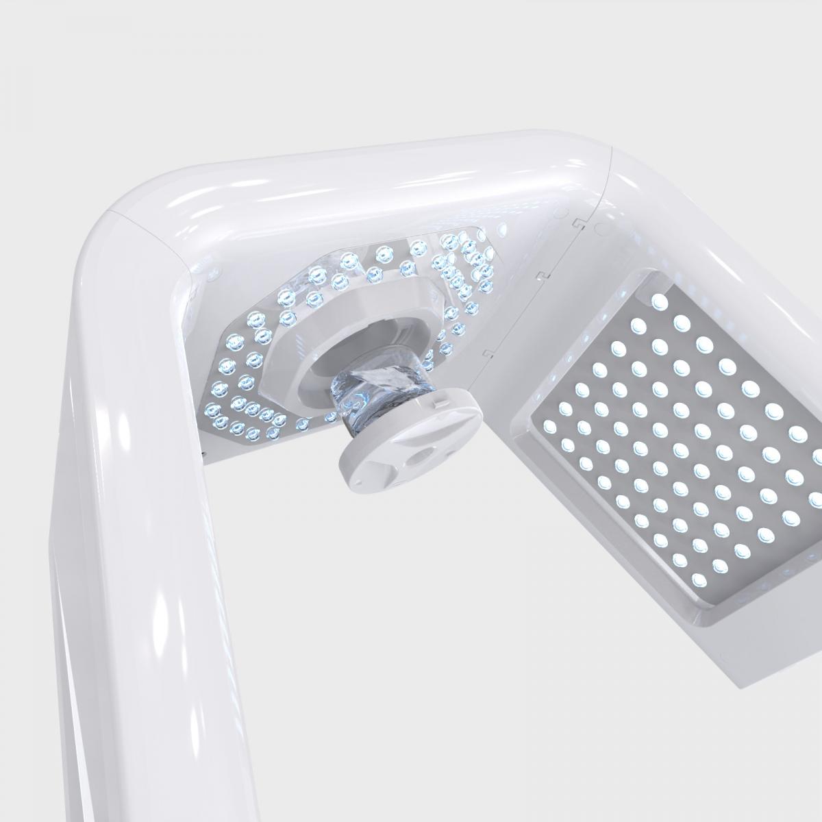 Urządzenie do pielęgnacji twarzy z 6-kolorową terapią światłem LED z cyklem zmiany kolorów, 178 diodami LED oraz nano rozpylaczem pary – fotodynamiczny (PDT) aparat do pielęgnacji skóry