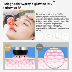 3w1 40K RF Maszyna Kawitacyjna, Urządzenie Wyszczuplające do Rzeźbienia Ciała, 3 Głowice Masujące do Tłuszczu z Brzucha, Talii, Ramienia, Nogi, Tyłka