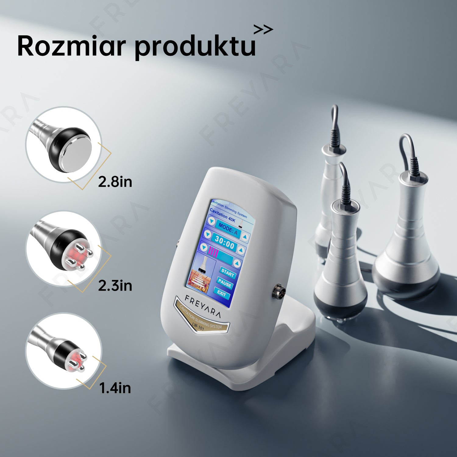 3w1 40K RF Maszyna Kawitacyjna, Urządzenie Wyszczuplające do Rzeźbienia Ciała, 3 Głowice Masujące do Tłuszczu z Brzucha, Talii, Ramienia, Nogi, Tyłka