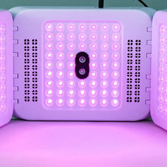 7-kolorowa maska LED do terapii światłem twarzy, 222 diody LED, fotodynamiczna terapia PDT, składane urządzenie kosmetyczne przeciwzmarszczkowe do odmładzania skóry