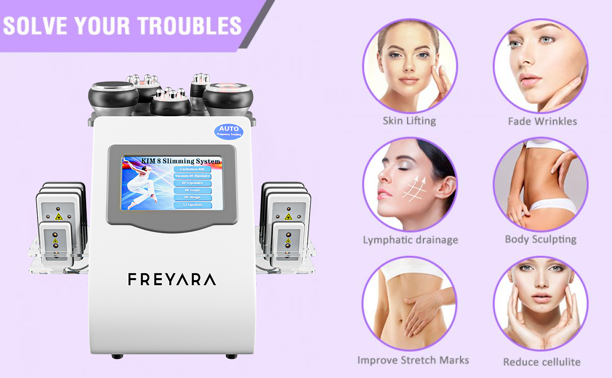 6w1 40K RF Ultradzwiękowa Kawitacja Vacuum, Masażer do Liposukcji i Wyszczuplania, RF do Twarzy, Wielofunkcyjne Głowice i Podkładki, Do SPA i Domu, Wtyczka EU