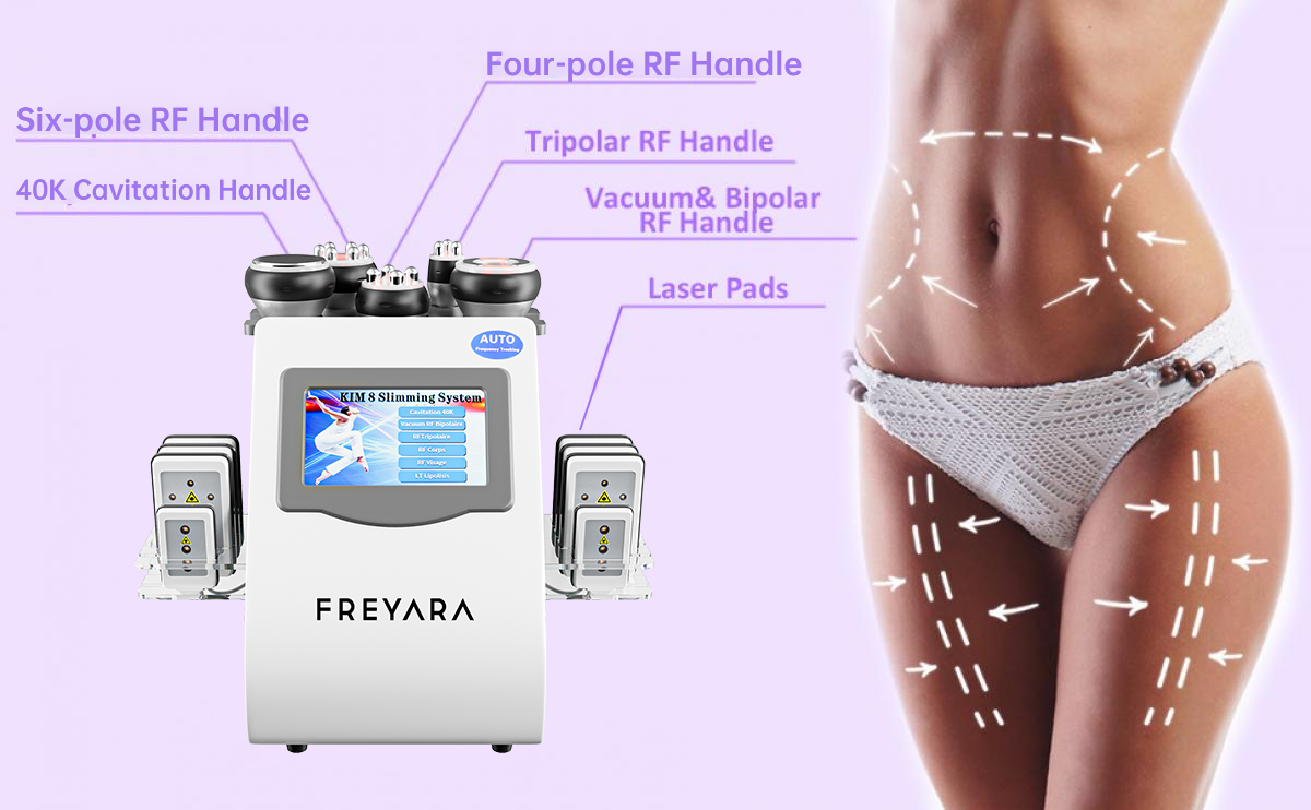 6w1 40K RF Ultradzwiękowa Kawitacja Vacuum, Masażer do Liposukcji i Wyszczuplania, RF do Twarzy, Wielofunkcyjne Głowice i Podkładki, Do SPA i Domu, Wtyczka EU