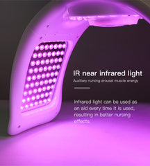 7-kolorowa maska LED do terapii światłem twarzy, 170 diod LED z funkcją nano mgiełki, fotodynamiczne urządzenie kosmetyczne PDT przeciwzmarszczkowe i odmładzające