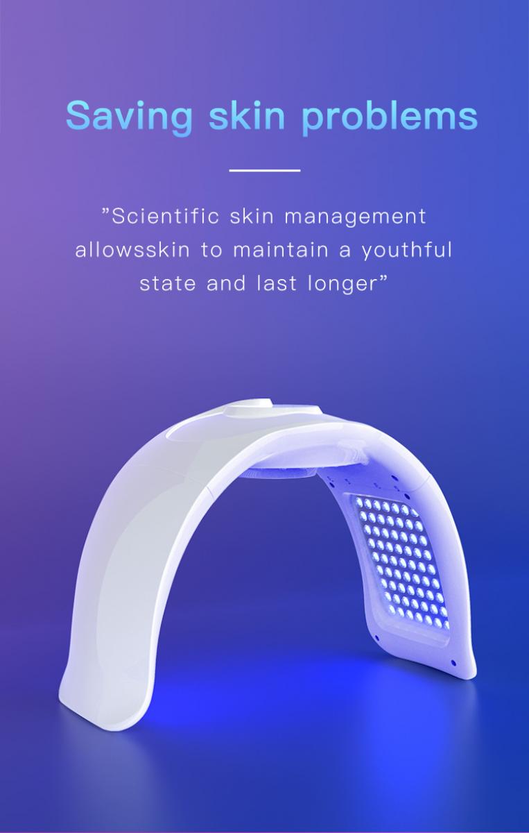 7-kolorowa maska LED do terapii światłem twarzy, 170 diod LED z funkcją nano mgiełki, fotodynamiczne urządzenie kosmetyczne PDT przeciwzmarszczkowe i odmładzające