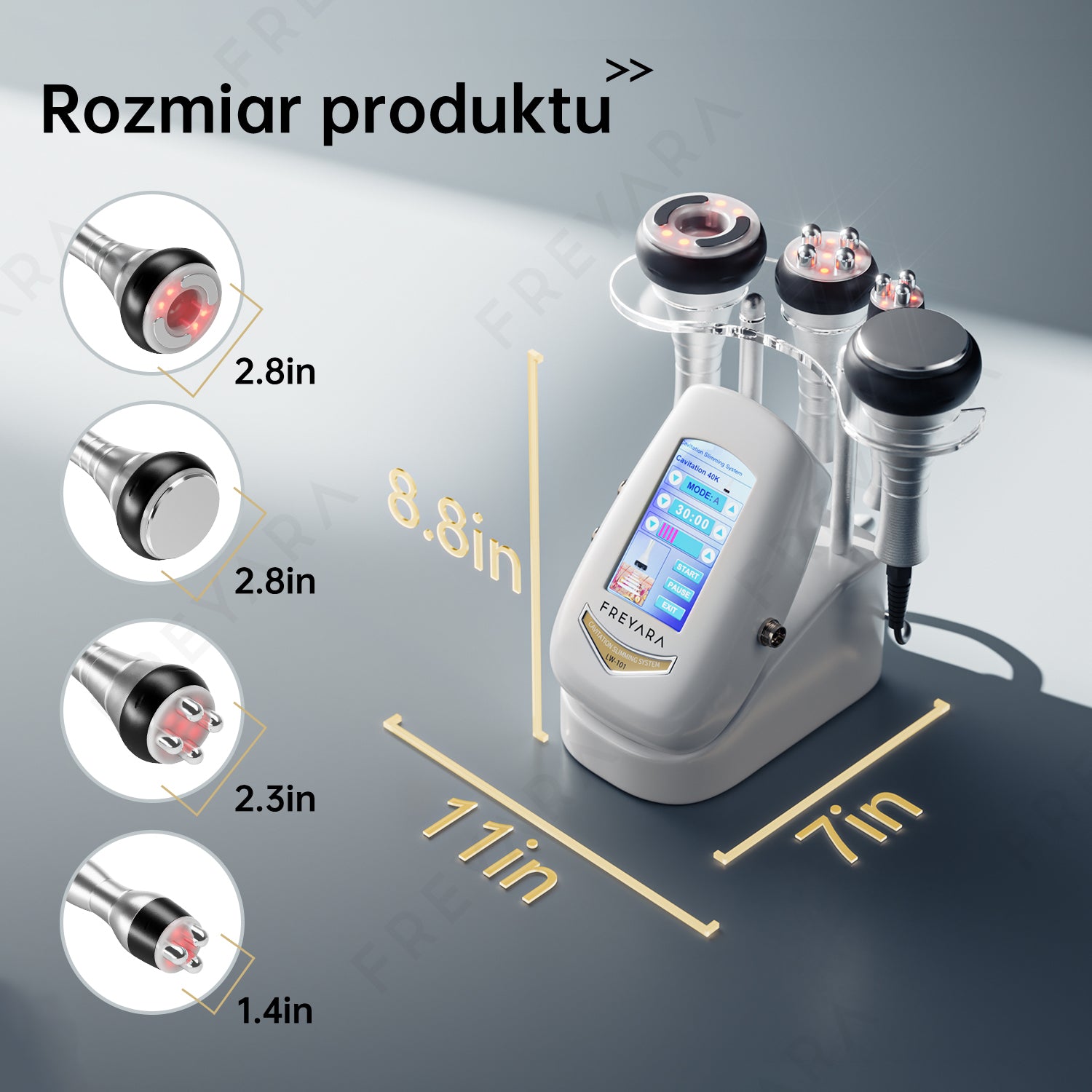 40K 4w1 Próżniowa Maszyna do Kawitacji Ultradźwiękowej o Częstotliwości Radiowej, Spalanie Tłuszczu, Urządzenie Wyszczuplające Ciało z Twarzą, Ramieniem, Talią, Brzuchem, Nogą